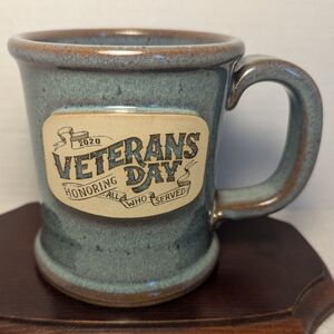 Pottery Mug "2020 Veterans Day Honoring All Who Served"  Handcrafted In USA